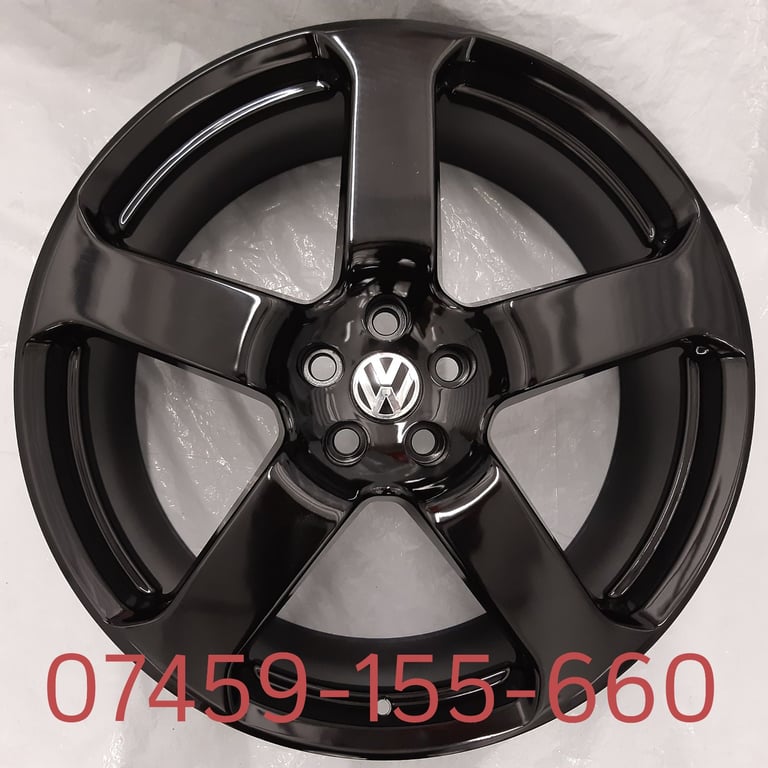 image for 4X NEW ALLOY WHEELS (22" INCH ALLOYS) BLACK VW VOLKSWAGEN TRANSPORTER T5 T51. T6 T6.1 T7