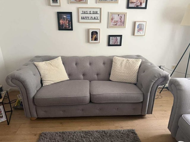Belair Dfs Seater Grey Sofa Audley 3+2 Seater Sofa Set, Grey Aura