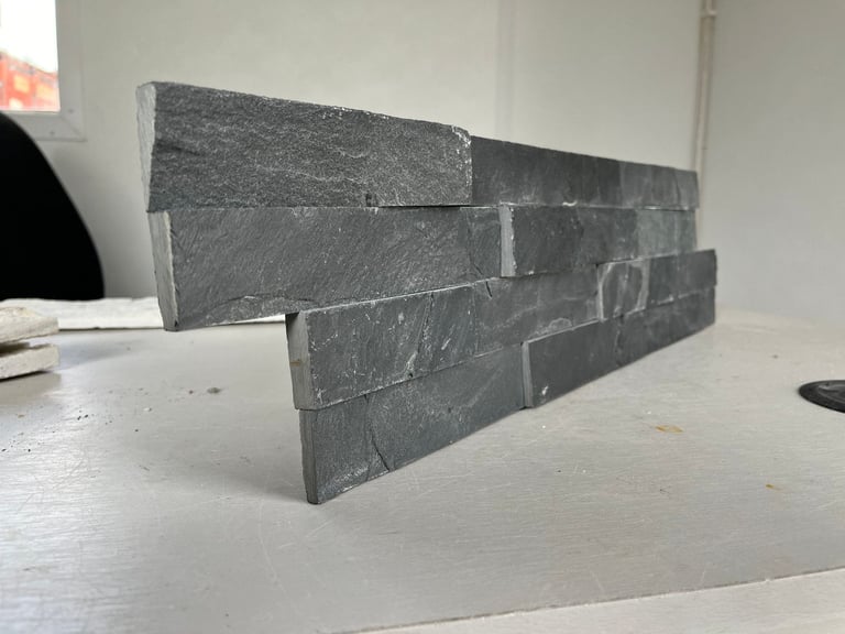 Black / Charcoal Split Face cladding tiles