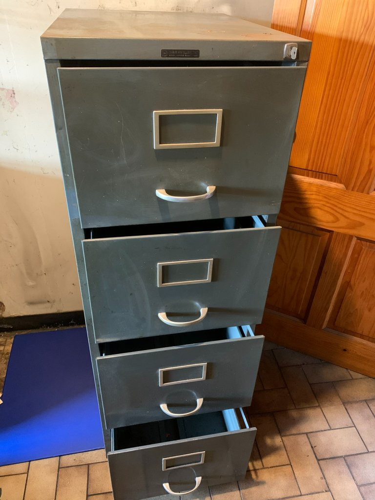 Vintage Bisley Steel Filing Cabinet