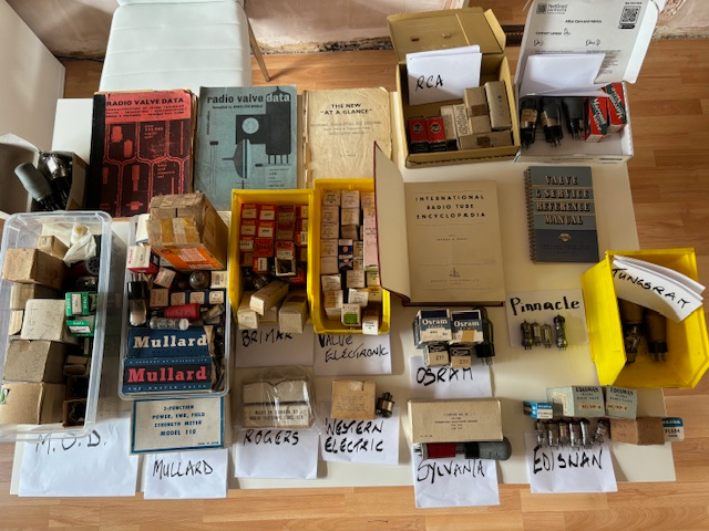 145 Vintage Radio & Audio Valves for sale plus Vintage Valve books