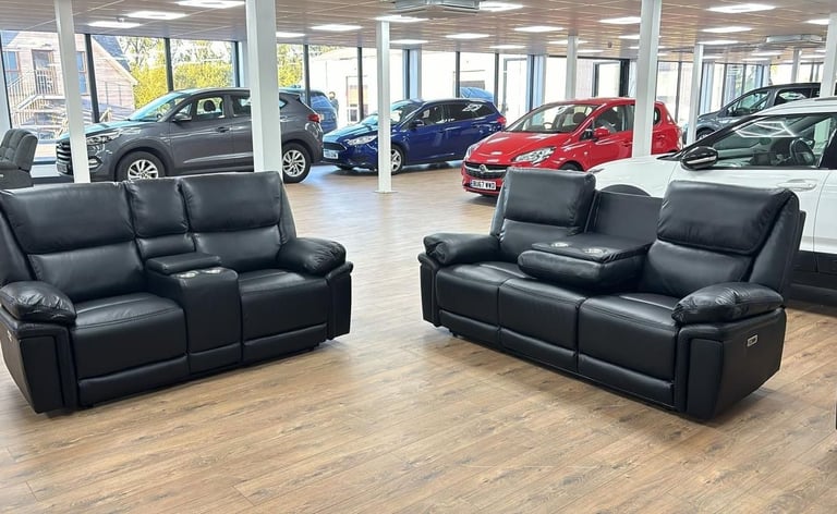 image for Brand New Leather Roma Recliner 3+2 Seater & Corner Sofa >> 35% Off >> Order Now >>>>>>