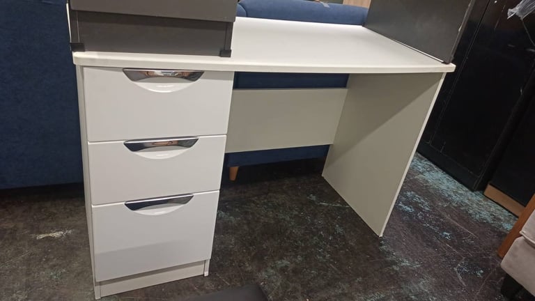 image for  White Already Assembled 3 Drawer Dressing Table