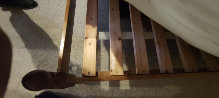 King Size solid wood bed and mattress