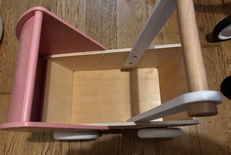 Wooden dolls pram 