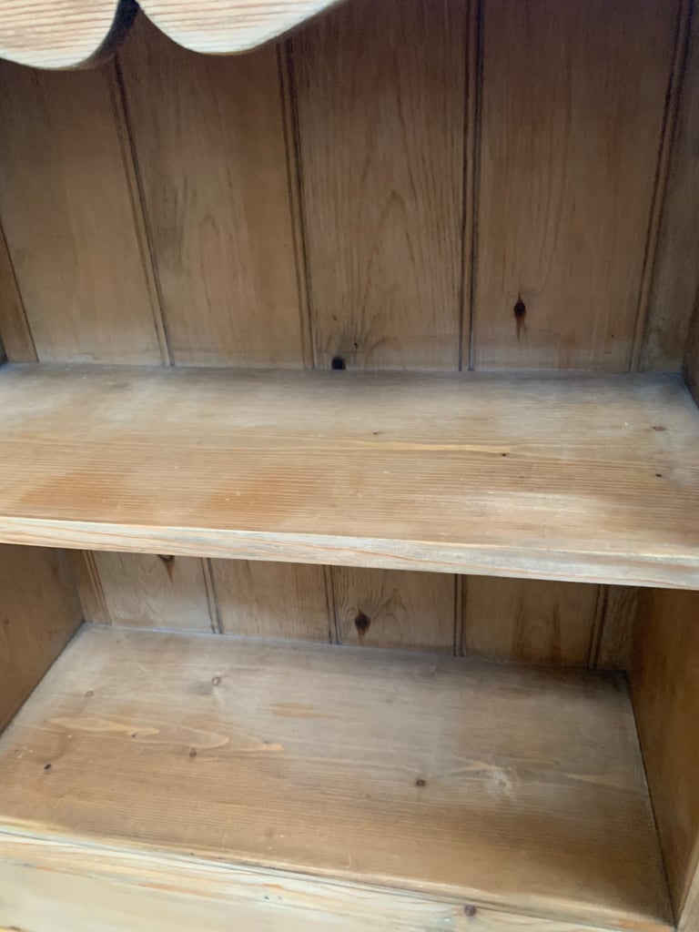 Solid pine two shelf bookcase 