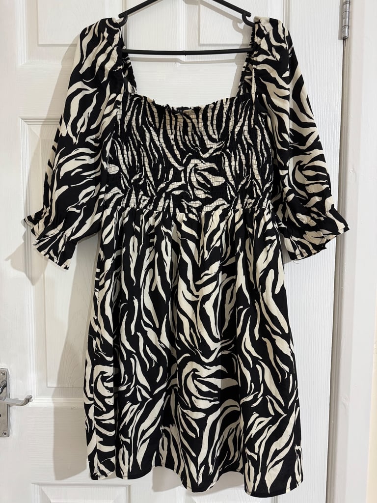 Black zebra print Dress