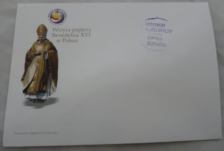 Pope Benedict xvi visit to Poland 2006 First Day Cover