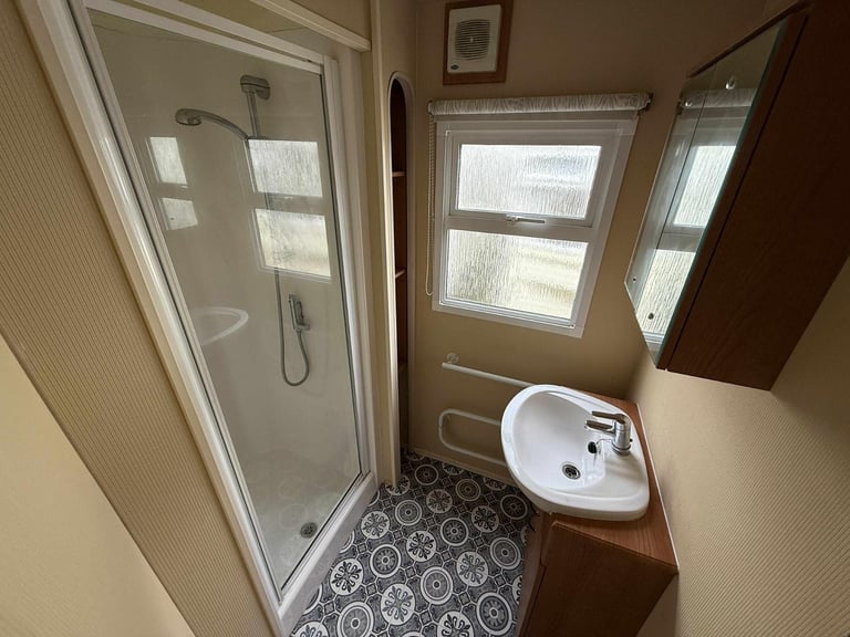 Compact 12ft wide 2 Bed Static Caravan - DG, New Carpet - Offsite Sale, Own Land