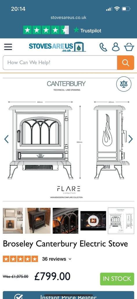 Broseley Canterbury Electric Stove