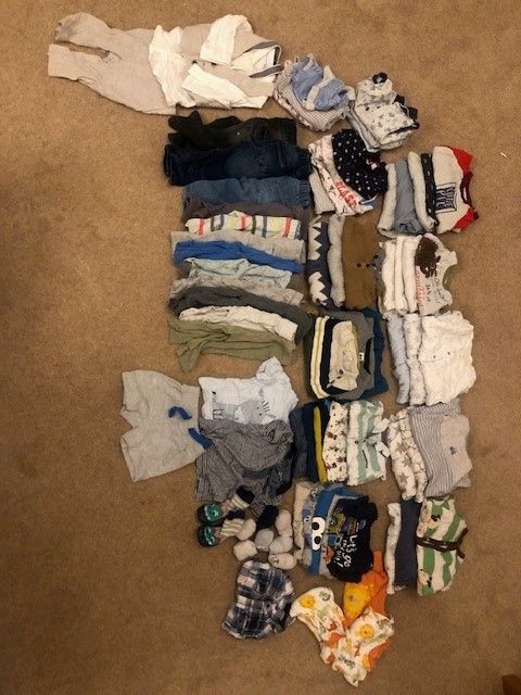image for 6-9 month baby clothes bundle. £35