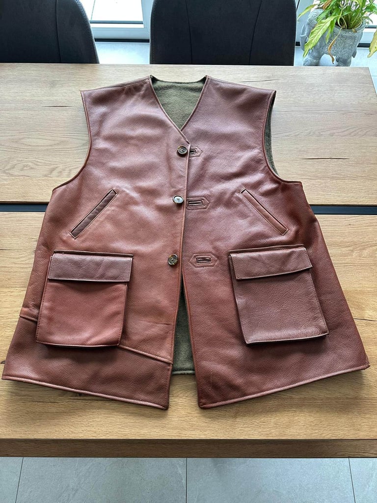 image for Leather Shooting Jacket / Gilet - excellent condition