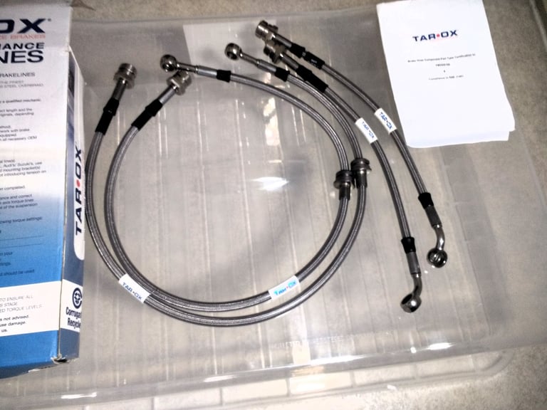 TAROX UPRATED BRAKE HOSES (FULL SET) AUDI SEAT VOLKSWAGEN TUNING PARTS SPARES