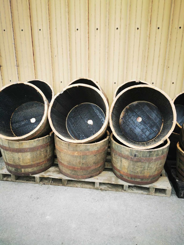 Half barrel planters 