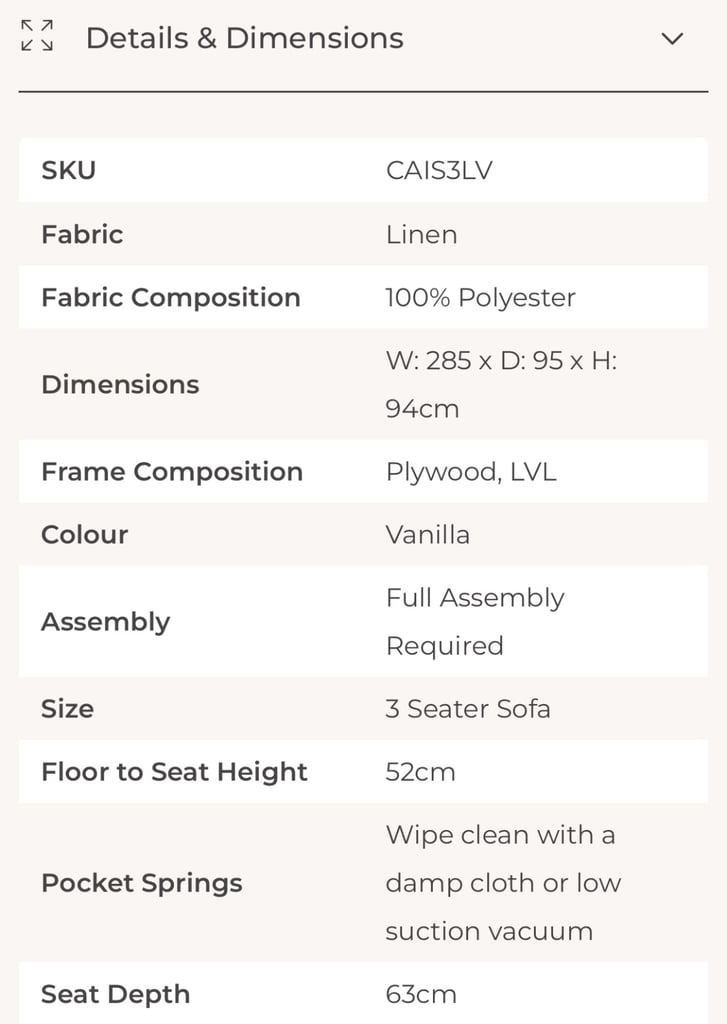 Dusk Cairo Feather 3 Seater Sofa 