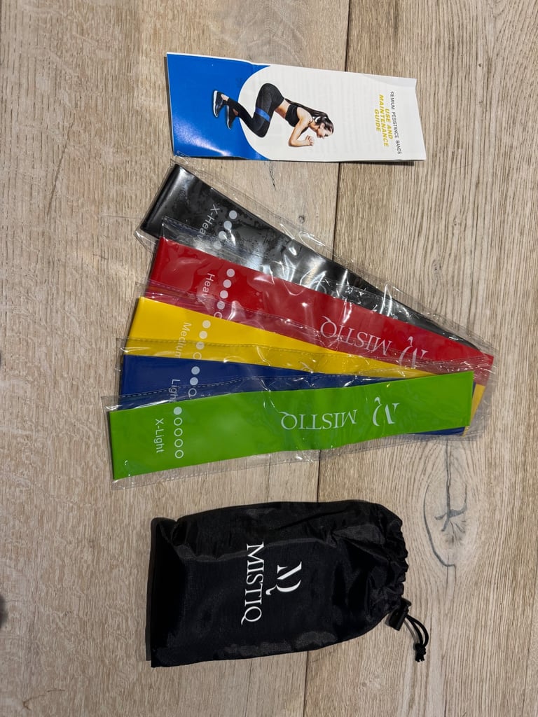 image for WHOLESALE Exercise Bands Resistance Bands for Working Out, Set of 5 Bands X 98