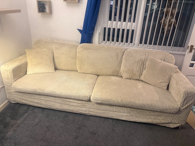 4 seater cordaroy sofa 