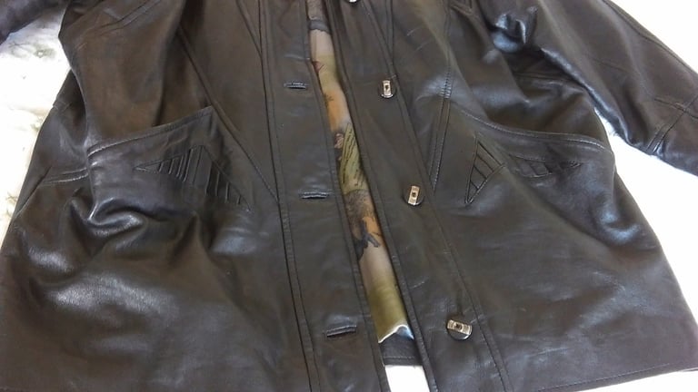 For Sale Italian Leather Coat Brand New