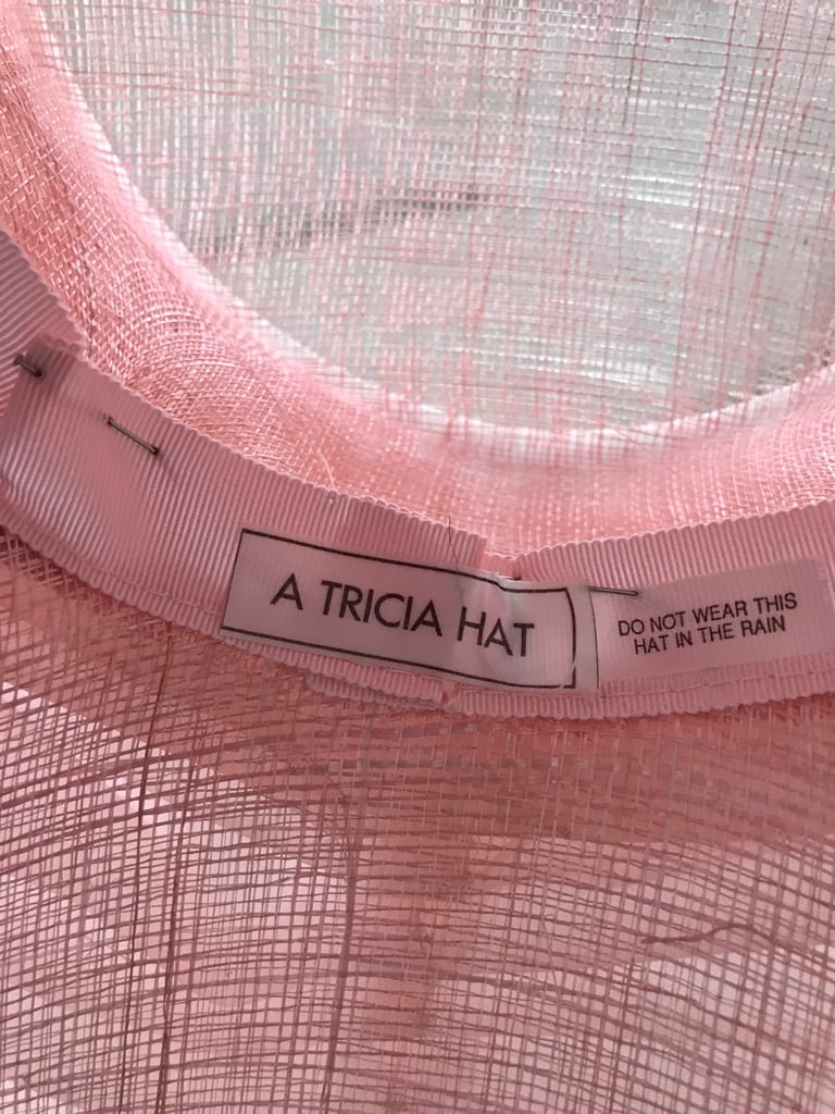 Pale Pink Dress Hat, size 55/56. Chiffon detail and bow. Immaculate. Sell £18