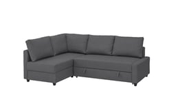 Ikea Friheten Corner Sofa Bed with Storage dark grey
