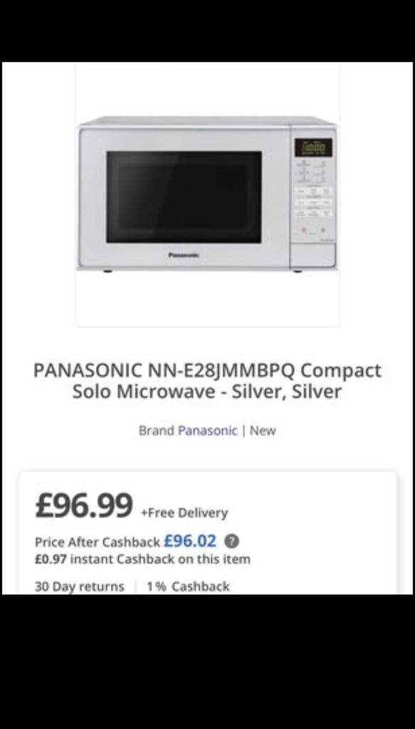Panasonic Microwave Oven - Like New - RRP £100