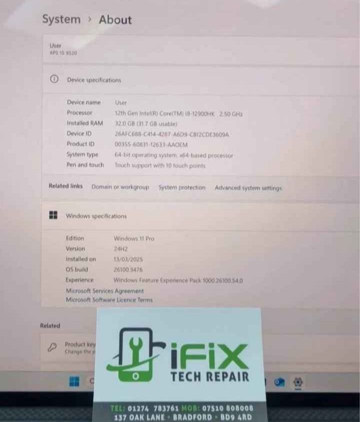 Dell XPS 15 9520 i9 12TH Generation