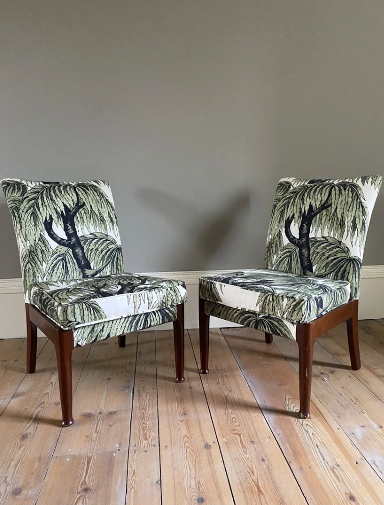 Immaculate Pair 1950s Parker Knoll Lounge Chairs House Of Hackney Fabric