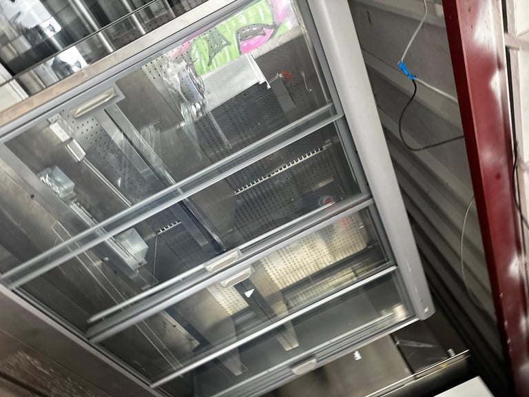 Commercial drinks fridges sliding doors like new cafe shop restaurant 
