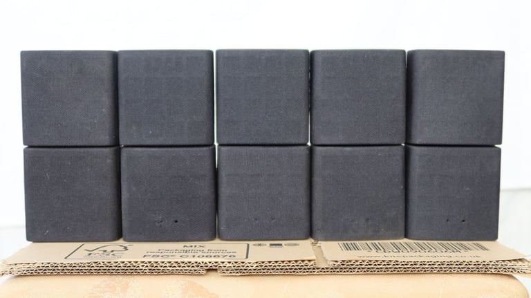 5 surround sound speakers.  All working