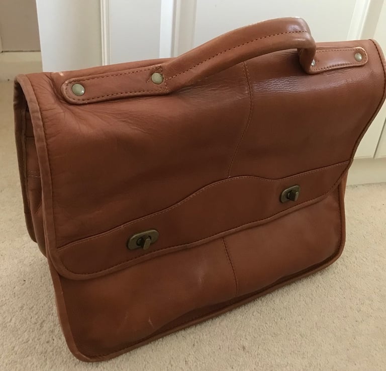 Leather Satchel in Tan Colour