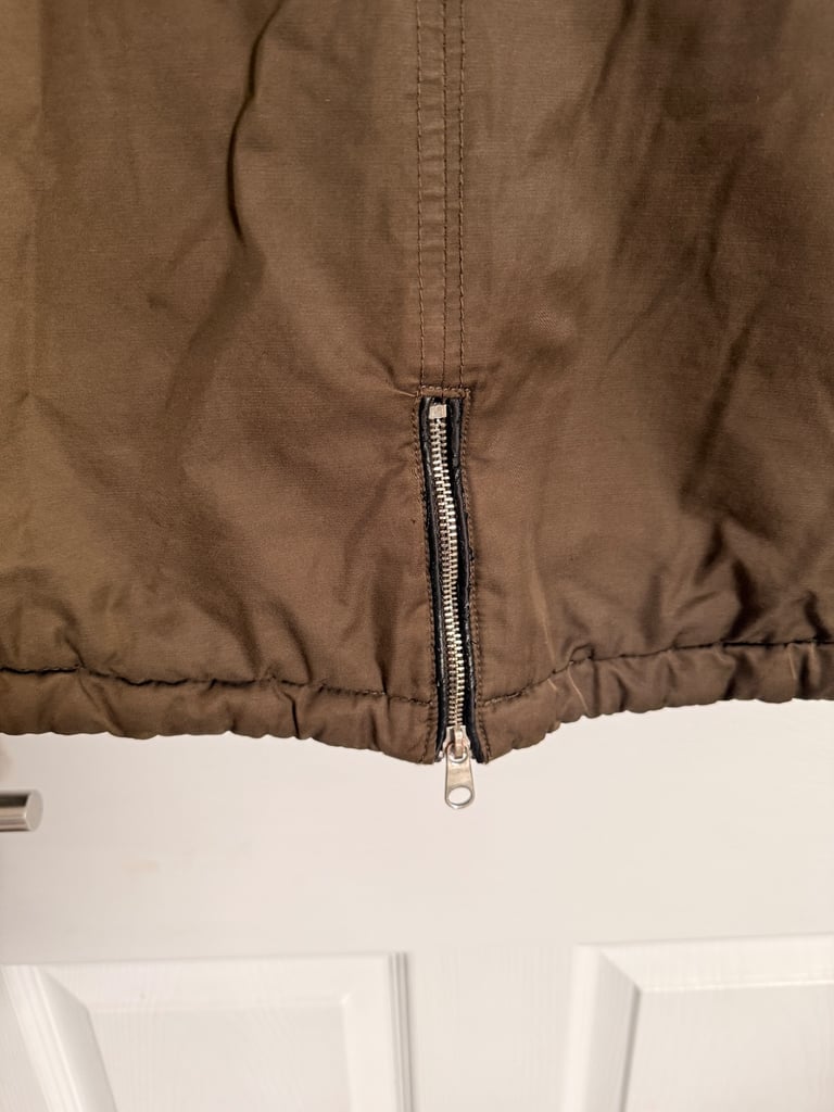 F&F - Olive Green Parka Coat with Faux Fur Hood - Size UK 22