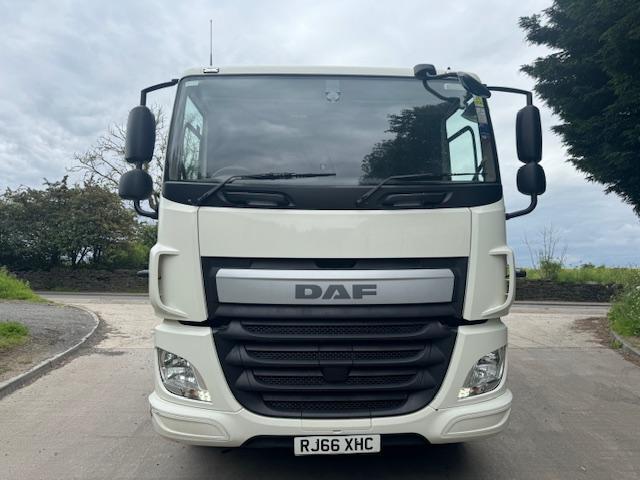 2016 66 DAF CF 330 Euro 6 sleeper cab caged drop side Hiab XS022 3 ext crane