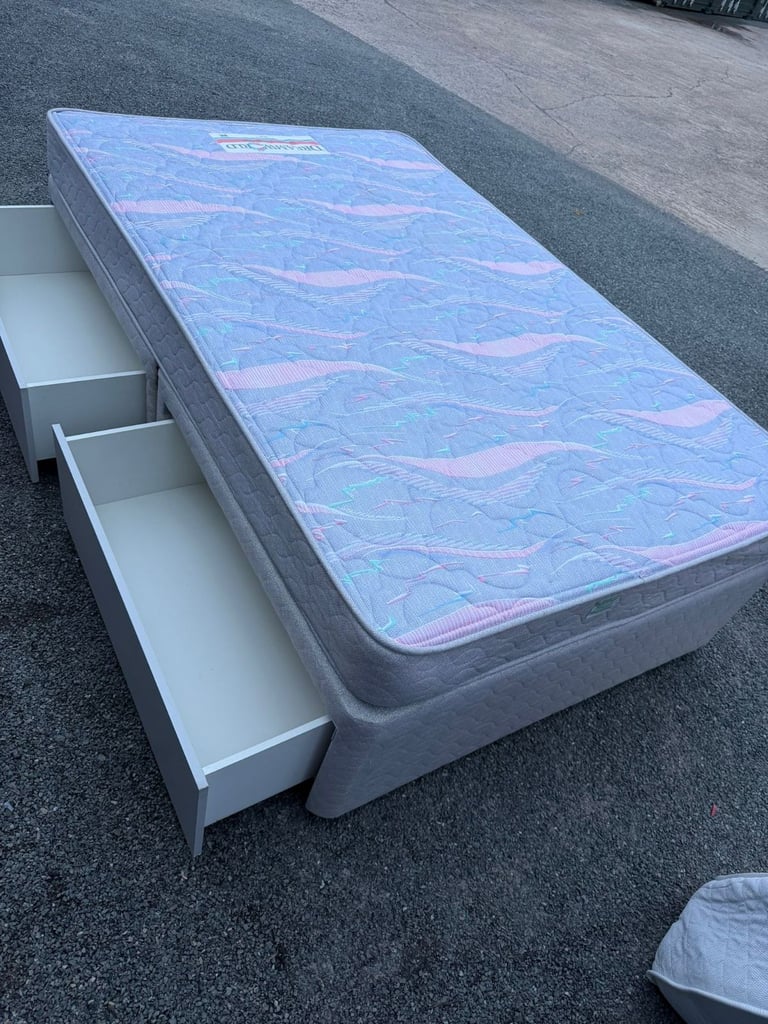 image for Small double bed frame with mattress 