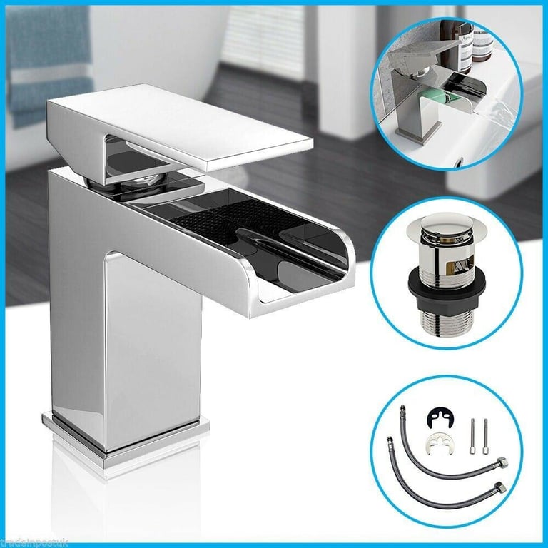 Waterfall Chrome Basin Mixer Tap (BRAND NEW). Only £39 - High Quality Tap