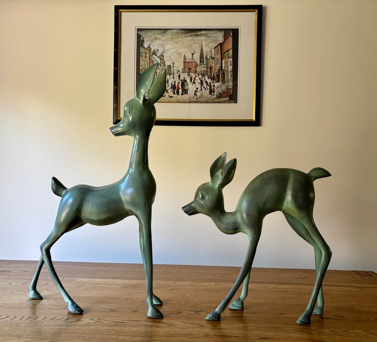 image for Beautiful Pair Of Vintage Deer Ornaments