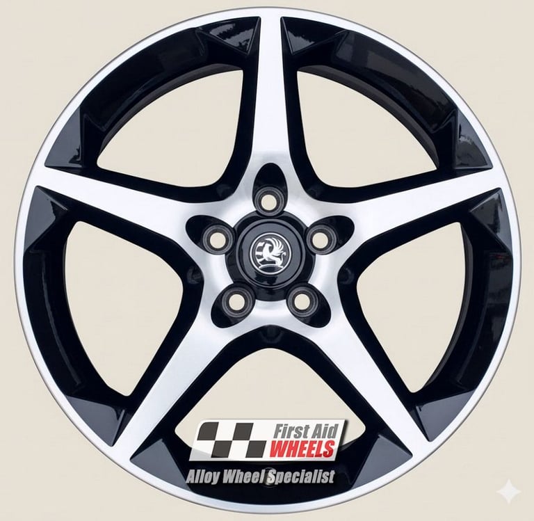 R366DBG Swap VAUXHALL ASTRA ZAFIRA SRI 4X 18'' GENUINE XP PENTA GLOSS BLACK DIAMOND CUT ALLOY WHEELS