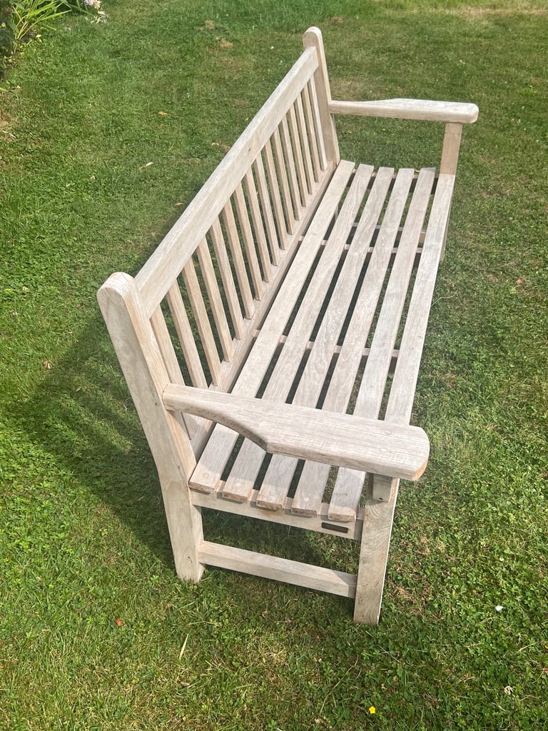 Barlow Tyrie 180cm/6ft ‘London’ Bench, Heavy Silvered Teak