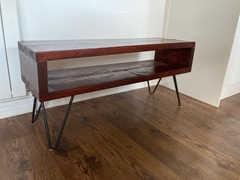 image for Indoor solid bench with storage shelf