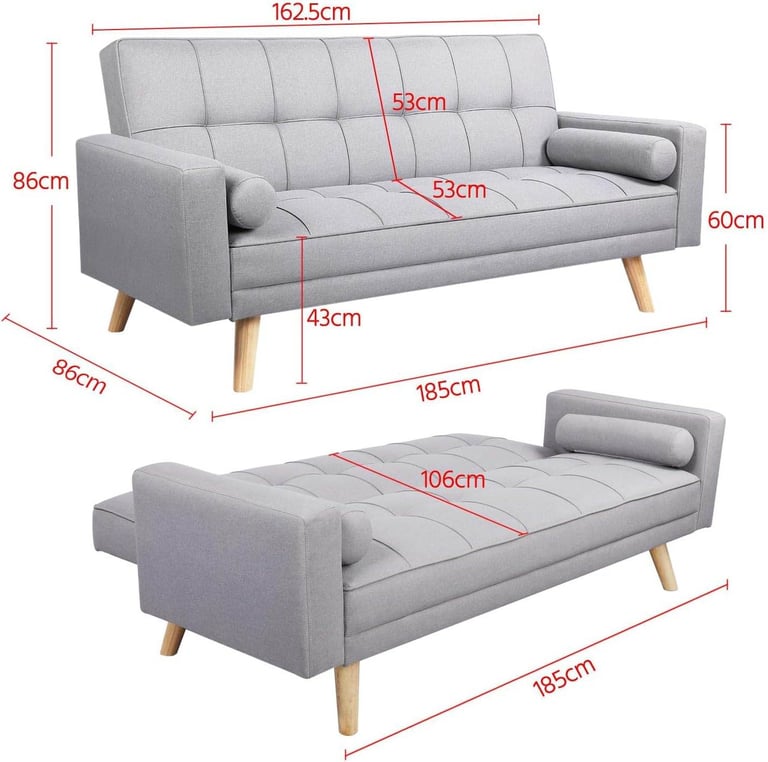 image for 3 Seater Fabric sofa bed