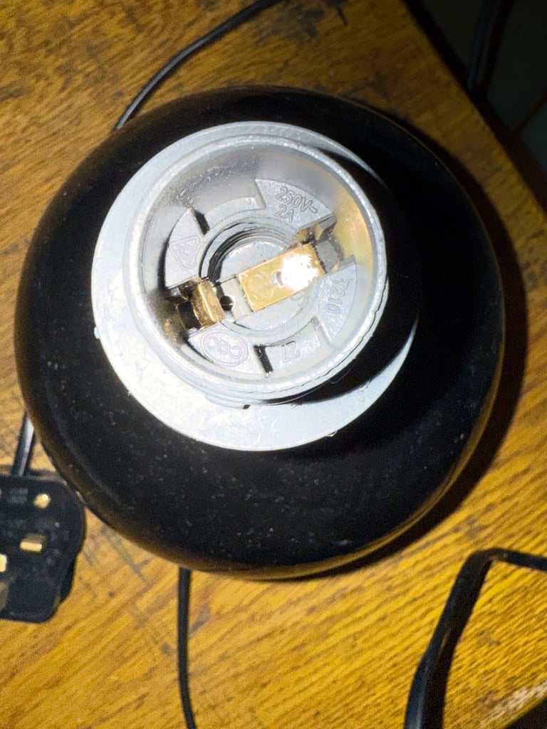 Small black ceramic spherical lamp E14 bulb