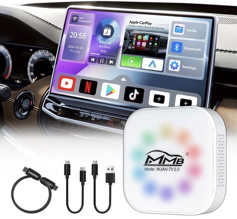 image for Wireless Apple CarPlay with Netflix and YouTube and Live TV 