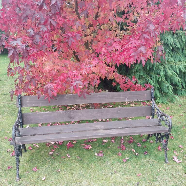 image for Very Old Victorian Cast Iron Ended Garden Bench Seat 