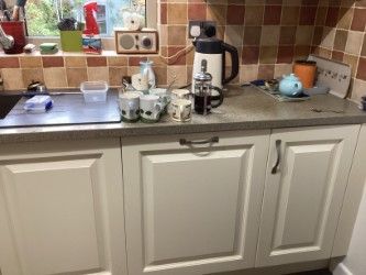 Kitchen units and worktop - job lot
