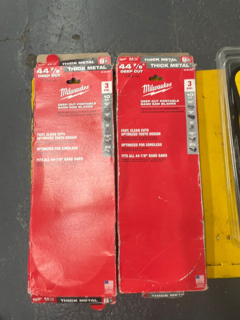 Milwaukee 44-7/8" Deep Cut Band Saw Blades (3 Pack)Thick Metal Cutting 2 Available (£25 Each)