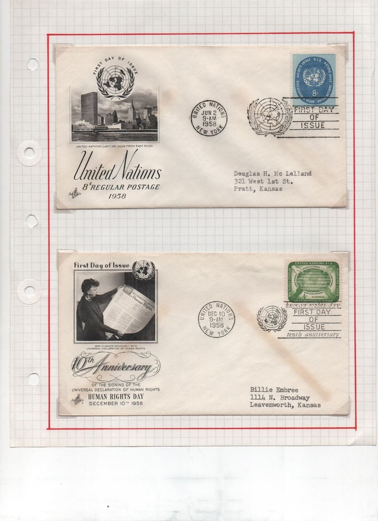 186 United Nations first day covers