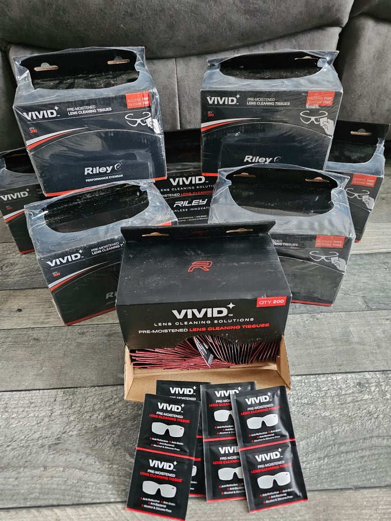 image for 8 new boxes of vivid lens cleaning wipes