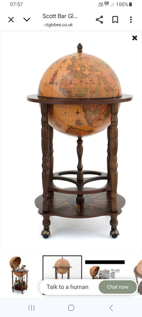 Wooden Drinks Globe