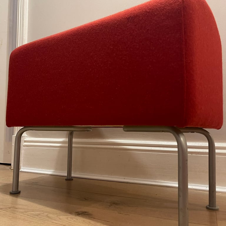 IKEA Pastill Wool Ottoman/ Postmodern Bench/ Vintage Ikea Upholstered