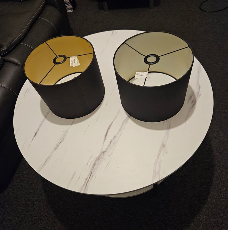 image for Meduim size black lampshades x2