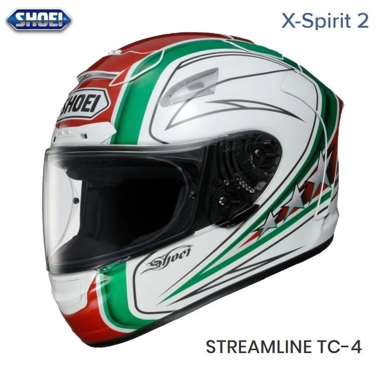 #SHOEI X-SPIRIT 2 MOTORCYCLE HELMET - STREAMLINE TC-4 - SMALL MINT COND £200 #arai #agv #hjc